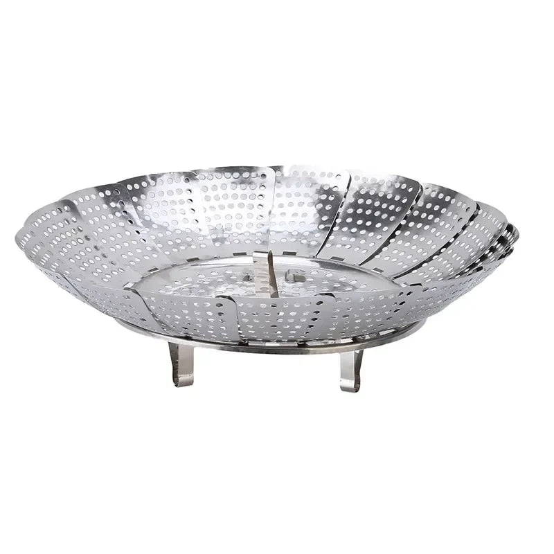 Stainless Steel Folding Steamer Basket – Expandable S/M/L