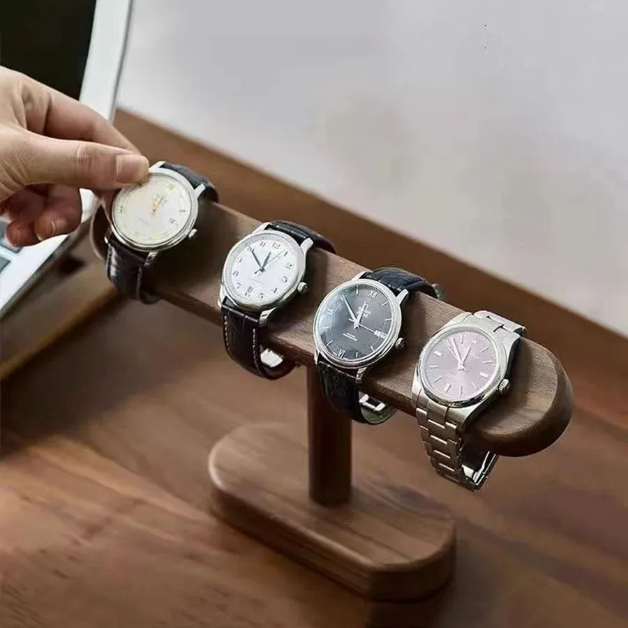 Walnut Watch Bracket Display Holder Jewelry Bracket Chain Anklets Hanger Stand Racks Organizer For Counter Shows Peaceful Pleasures Health and Wellness