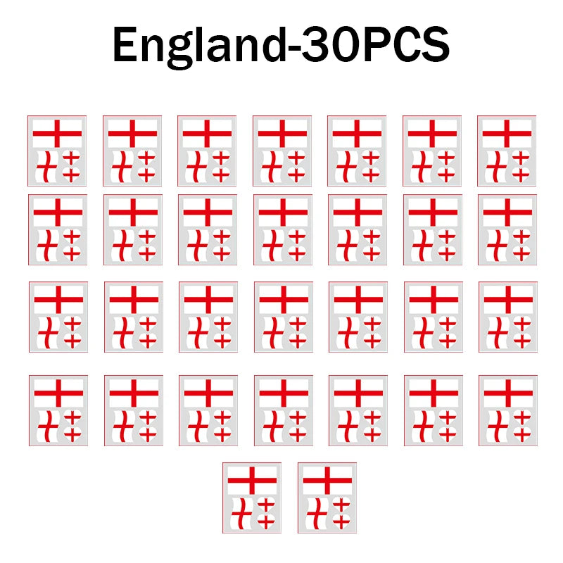 Waterproof Flag Tattoo Stickers – Brazil, USA & Germany Fans