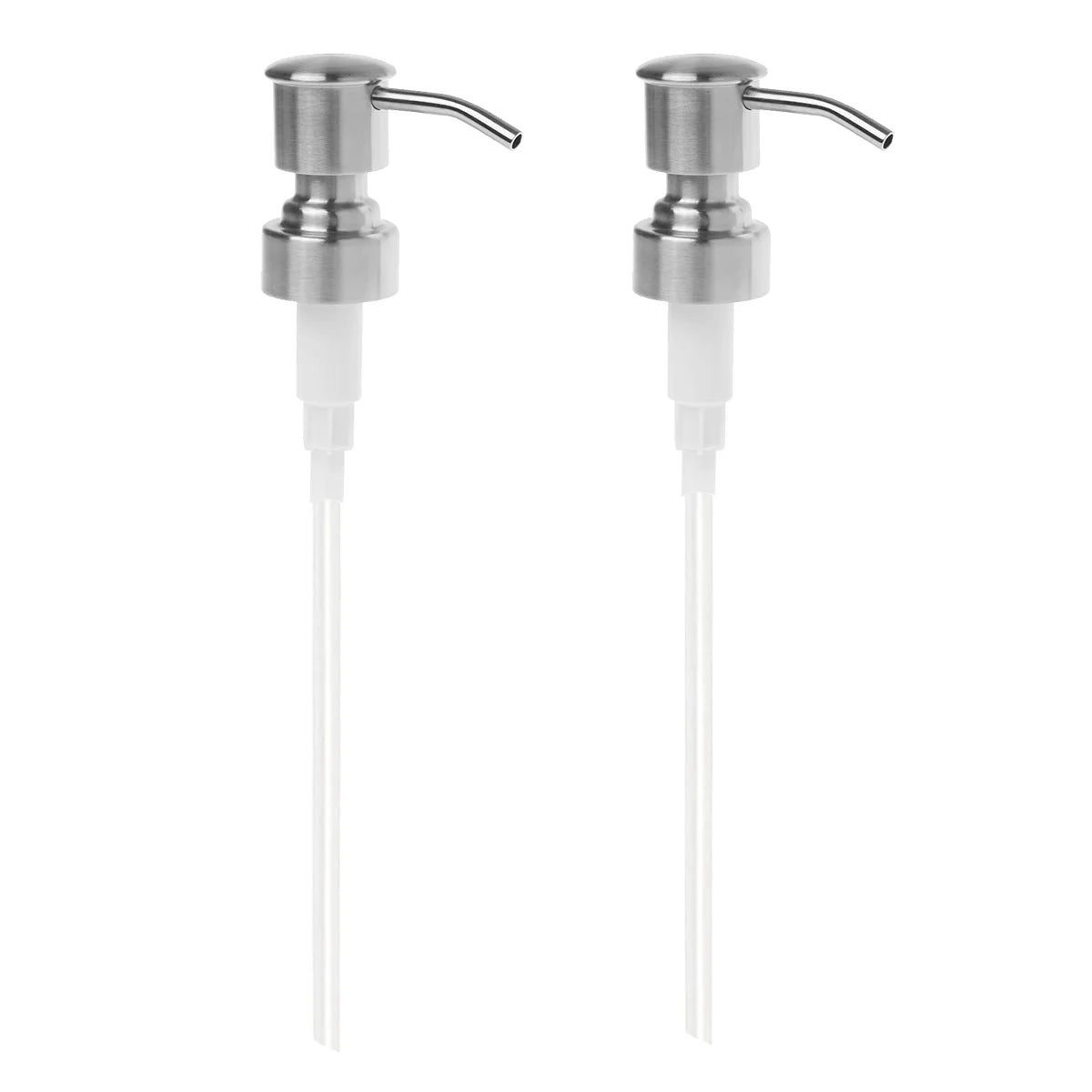 2/4pcs Stainless Steel Soap Pump, Soap Dispenser Pump Replacement Spare Fits 25mm Bottle Mouth, for Kitchen Bathroom Worktop Peaceful Pleasures Health and Wellness 2pcs A China Mainland
