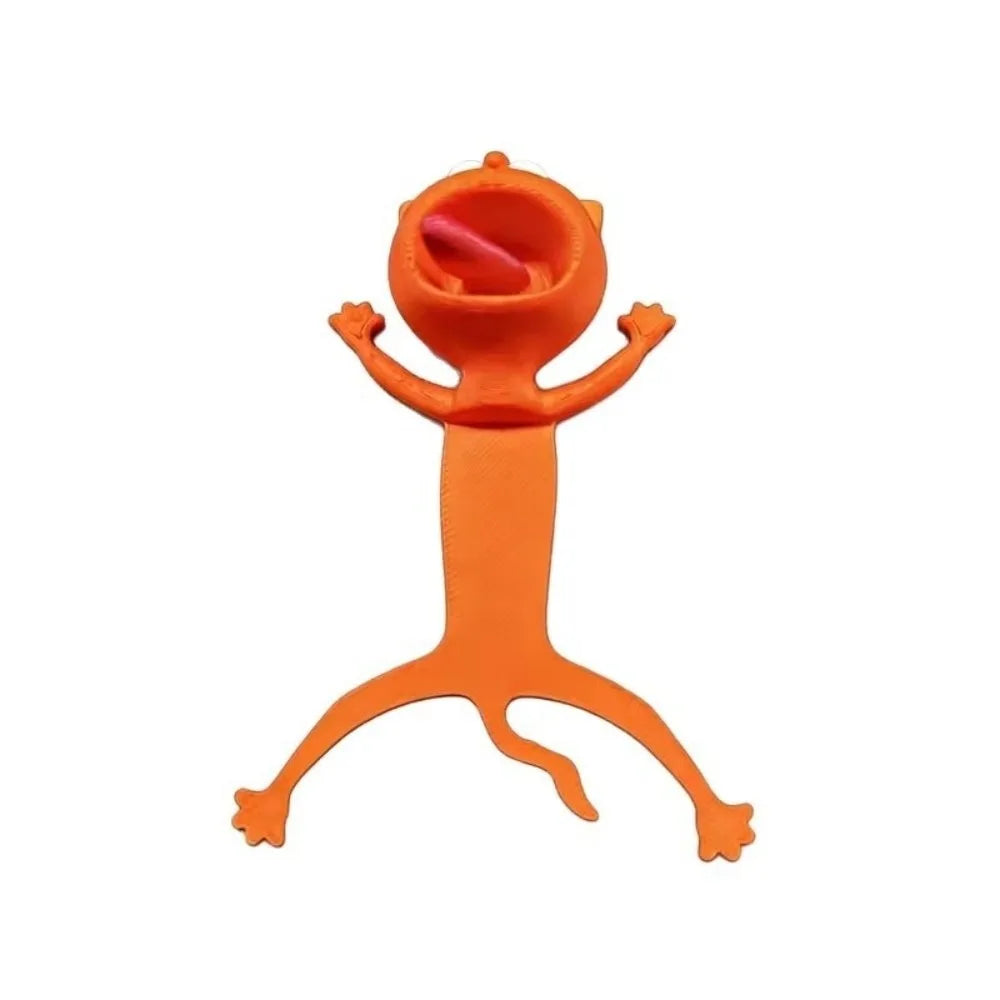 3D Lazy Cat Bookmark Cute Multi-functional Reading Book Clip Reading Tool Funny Cat Reading Bookmark Students Supplies Peaceful Pleasures Health and Wellness Orange