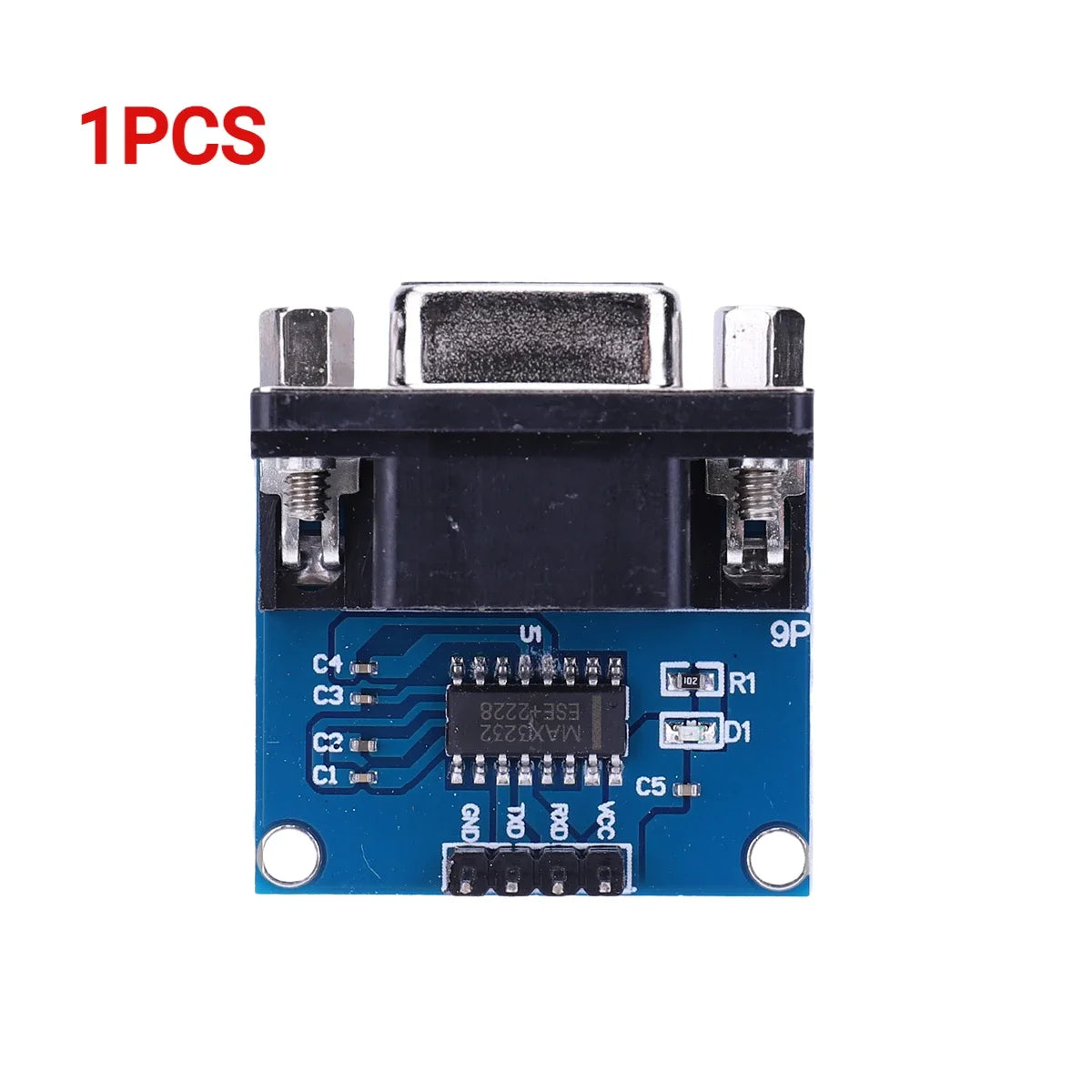 1-10PCS MAX3232 RS232 to TTL Serial Port Converter Module TX RX VCC GND Female DB9 Connector 3.3V-5.5V MAX232 Flashing Board Peaceful Pleasures Health and Wellness 1PCS