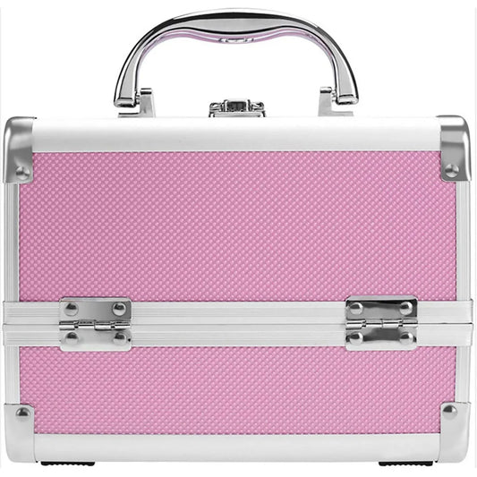 Portable Aluminum Cosmetic Storage Case Beauty Salon Embroidery Toolbox Nail Art Artist Portable Cosmetic Case Peaceful Pleasures Health and Wellness