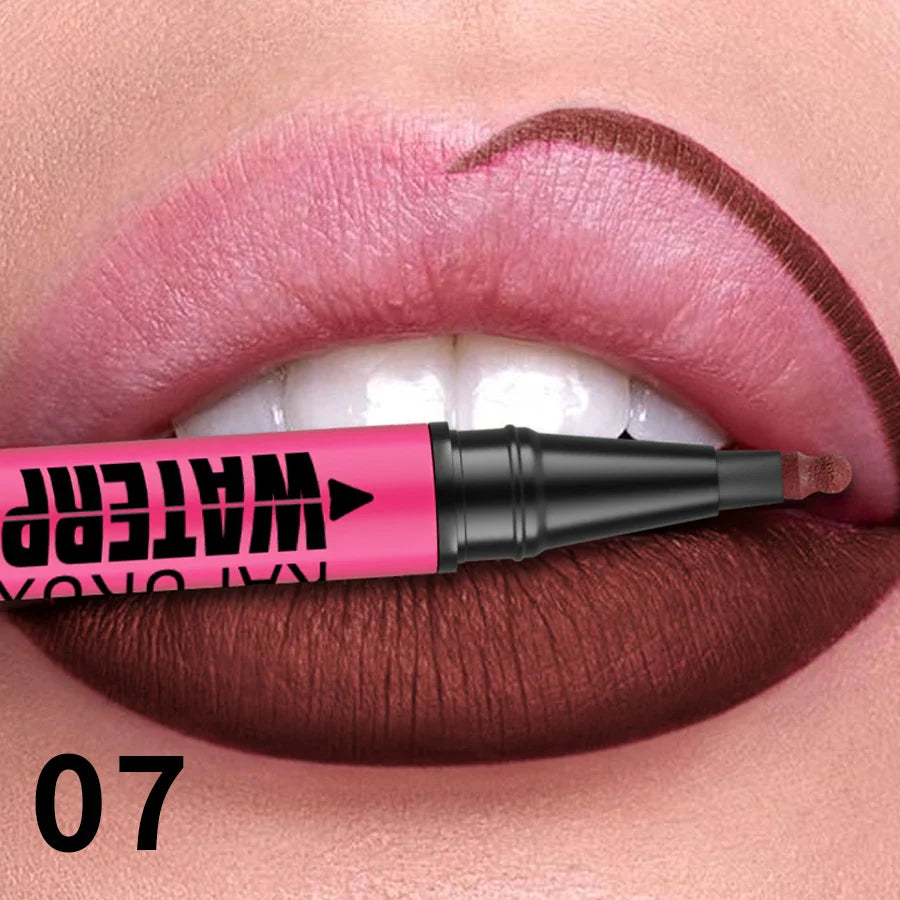 KAFURUX Matte Liquid Lip Liner – 12 Colors, Waterproof