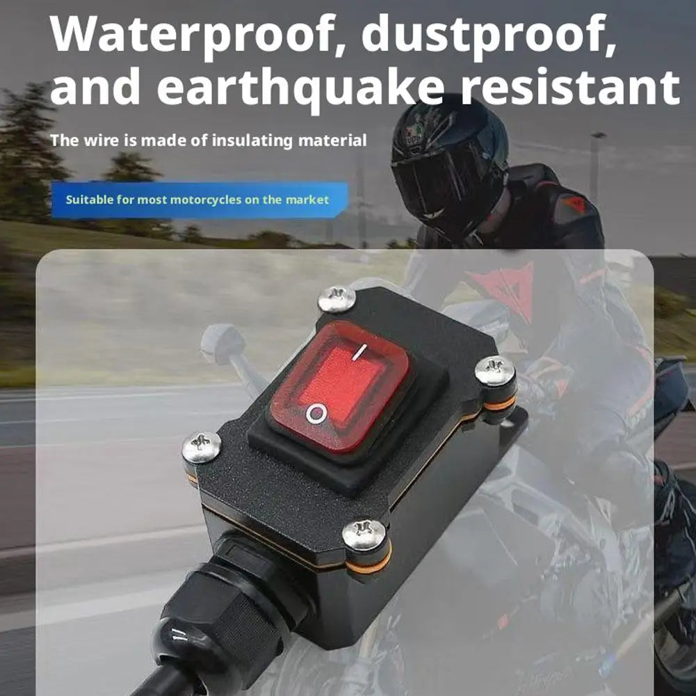 Motorcycle Kill Switch Waterproof Battery Disconnect 12V/24V