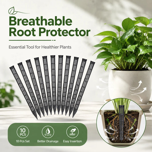 10Pcs Plant Aeration Tubes for Pots Root Rot Prevention Prevent Overwatering for Healthy Roots Wet-dry Cycle gardening Tools Peaceful Pleasures Health and Wellness