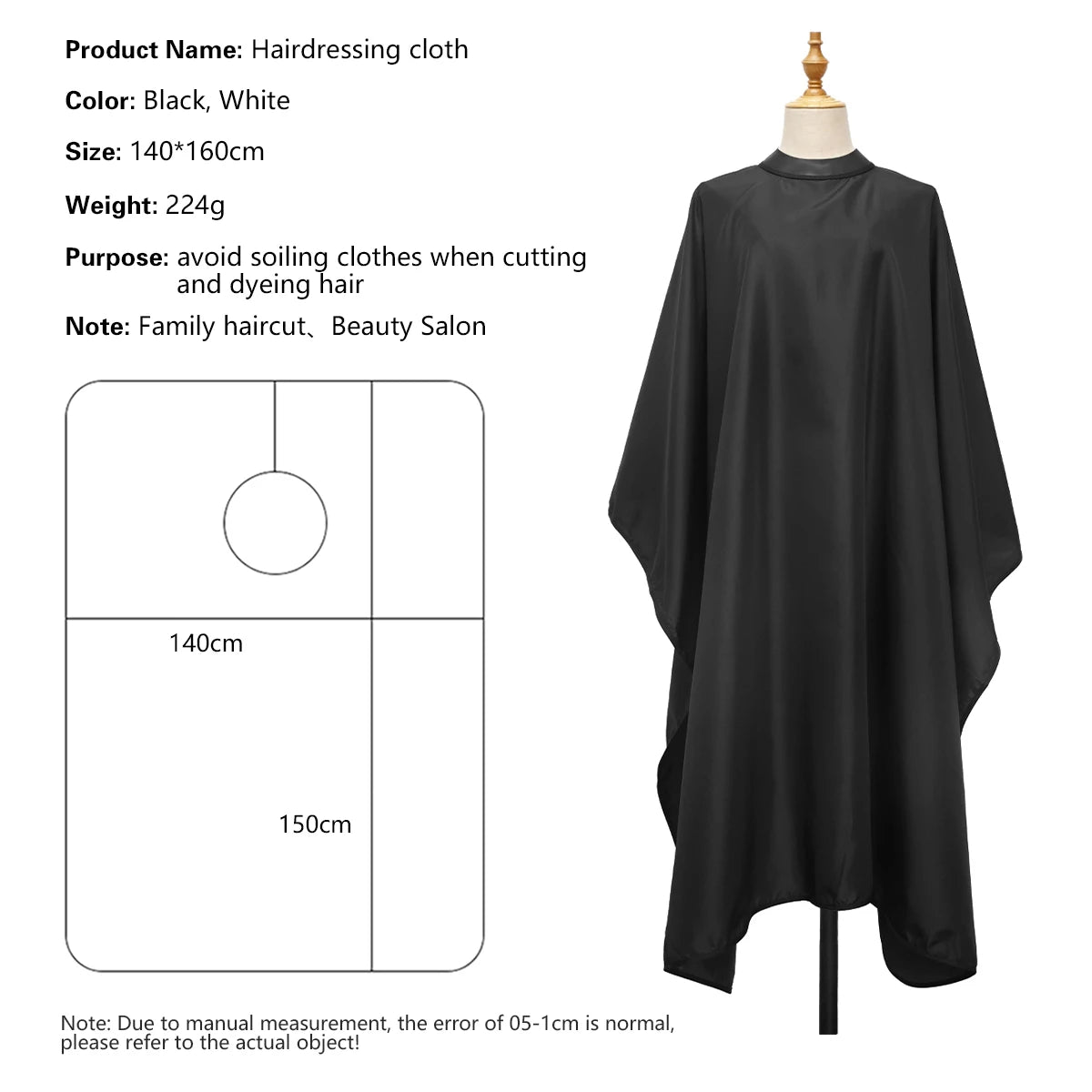 Professional Silicone Collar Buckle Barber Salon Hairdressing Apron Barber Capes Waterproof Barber Cloth Coat Barbershop Tools Peaceful Pleasures Health and Wellness