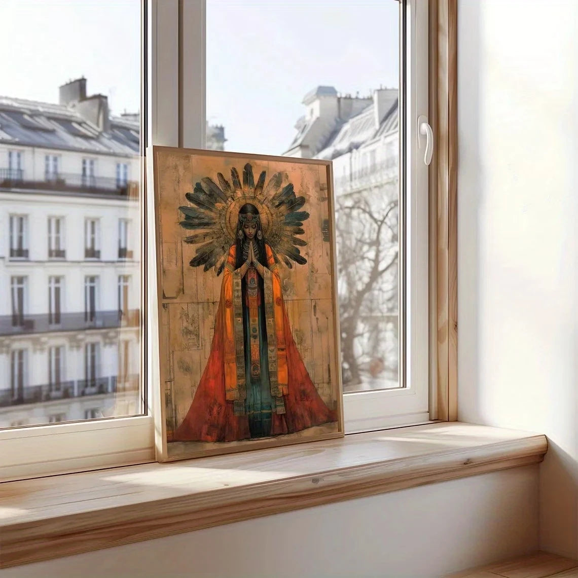 Retro Pachamama Inca Goddess Of Fertility & Harvest Wall Art Print Canvas Painting Poster Picture For Bedroom Home Decor Peaceful Pleasures Health and Wellness