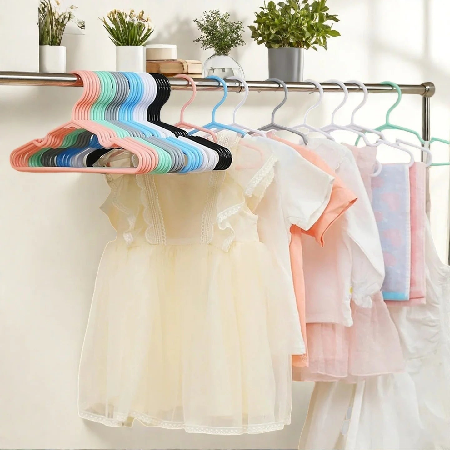 Non-Slip Plastic Clothes Hangers | Space Saving Heavy Duty Clothes Hangers Peaceful Pleasures Health and Wellness