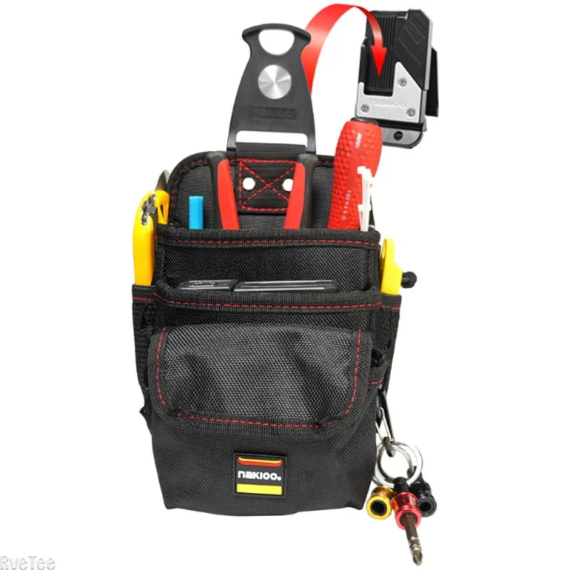 Electrician Rotary Waist Tool Bag | Quick-Release Belt Pouch