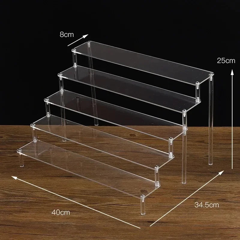 Iridescent Acrylic Display Riser Stand 1–5 Tier | Figures & Cupcakes