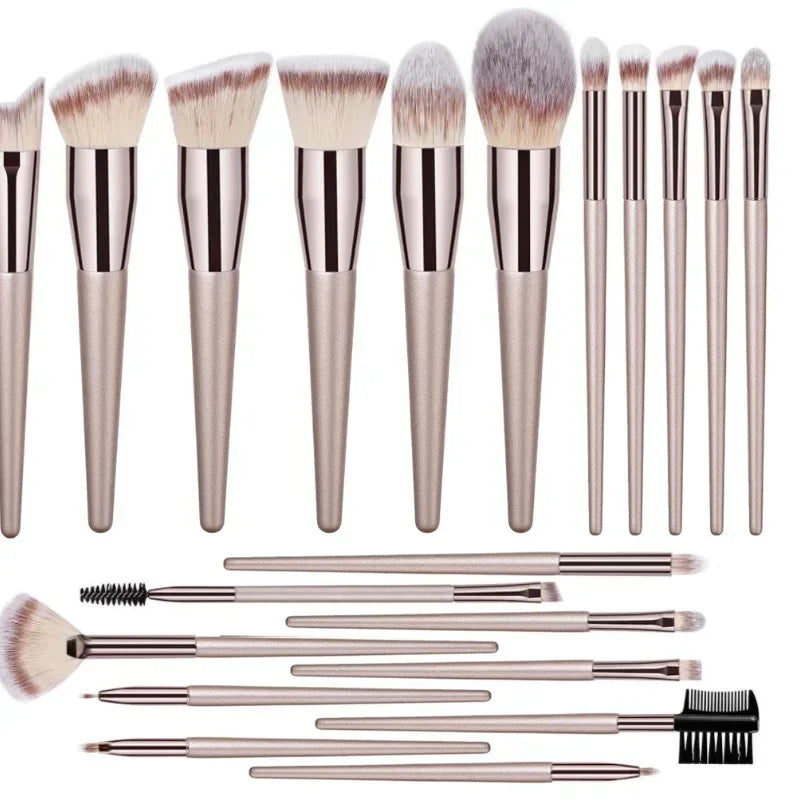 Foundation, Blush, Powder, Eyeshadow, Kabuki Blending Makeup Soft Fluffy Brushes Set Peaceful Pleasures Health and Wellness