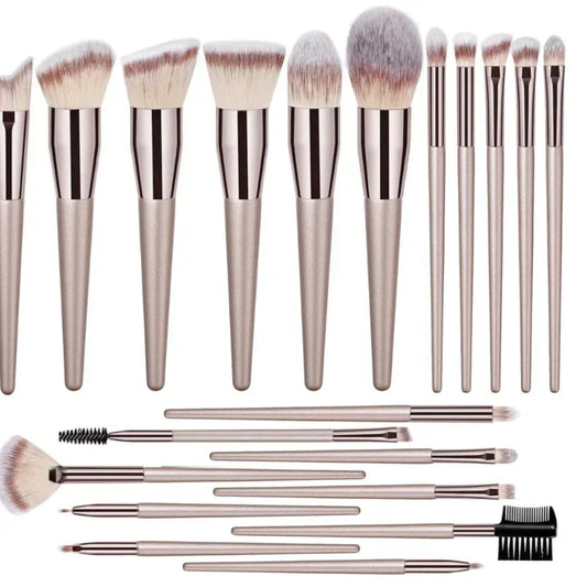 Foundation, Blush, Powder, Eyeshadow, Kabuki Blending Makeup Soft Fluffy Brushes Set Peaceful Pleasures Health and Wellness