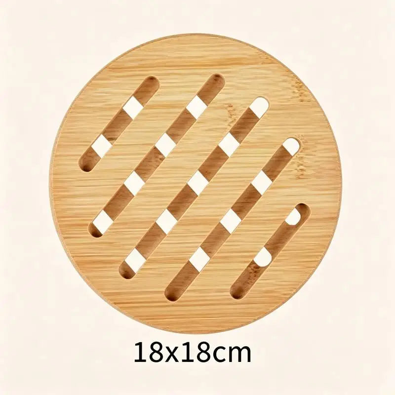 Natural Bamboo Trivet Mat – Heat-Resistant Kitchen Placemat