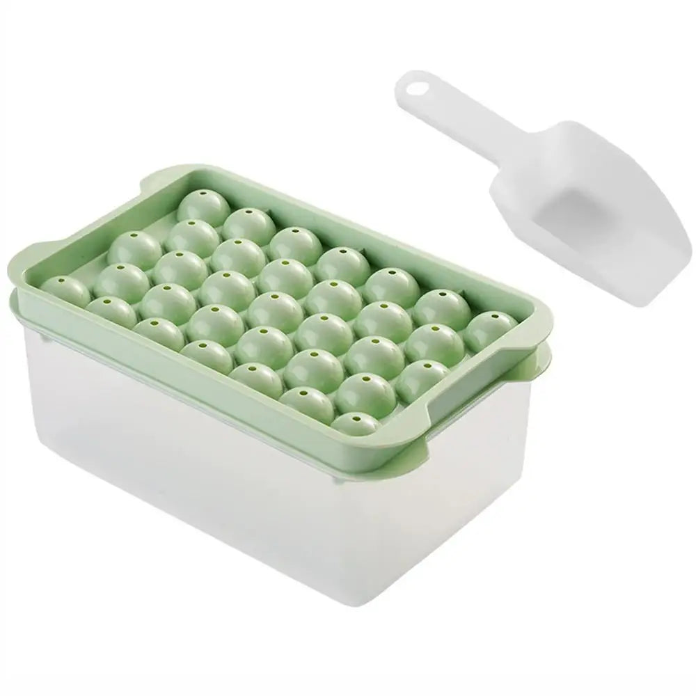 3PC/Set Food-Grade Plastic Ice Cube Mold Kit Home Use Ice Maker Storage Box for Creating Ice Blocks Kitchen Essential Peaceful Pleasures Health and Wellness C