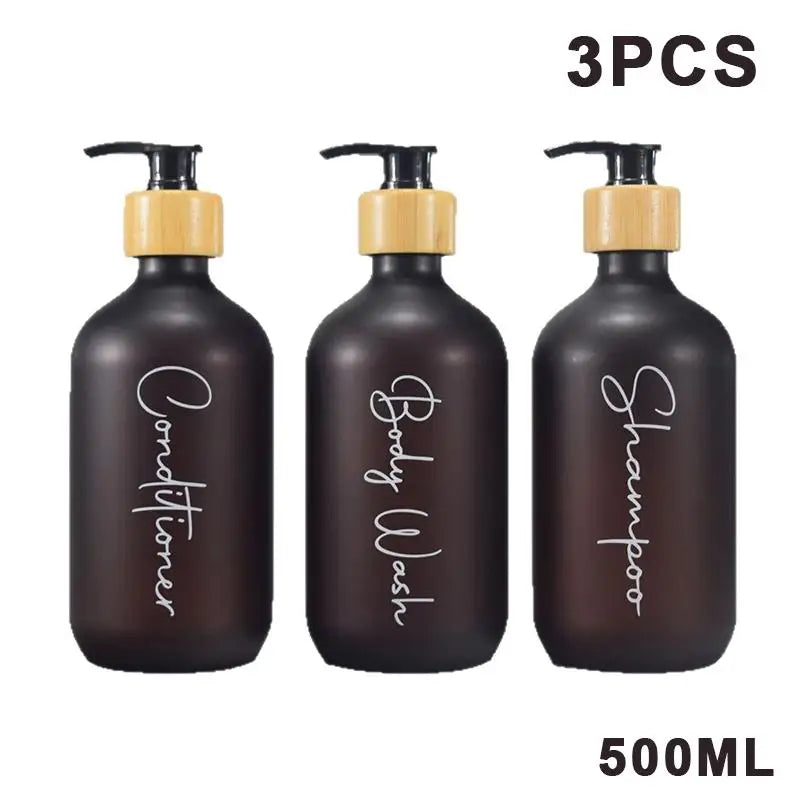 Frosted Soap Dispenser Set – Refillable Lotion Pump Bottles