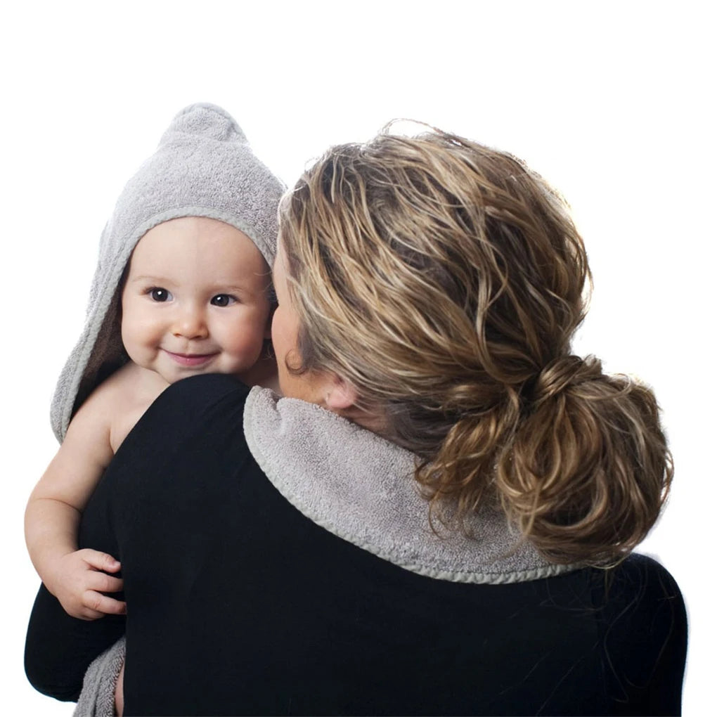 Baby Hooded Towel Soft Cotton Infant Bath Wrap 75x75cm