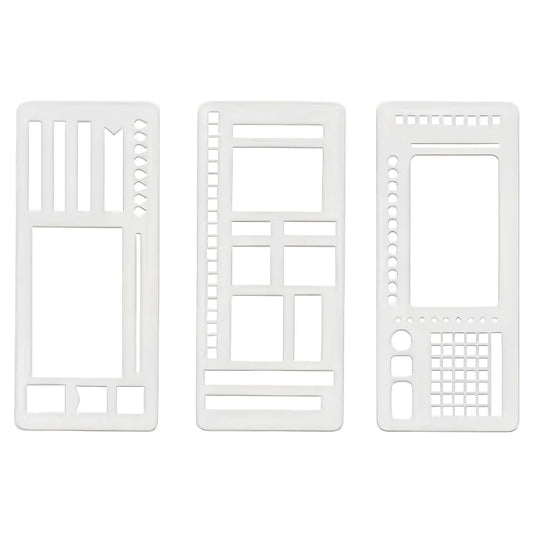Bview Art Flexible Record Stencils Reusable Mylar Templates Peaceful Pleasures Health and Wellness 3pcs