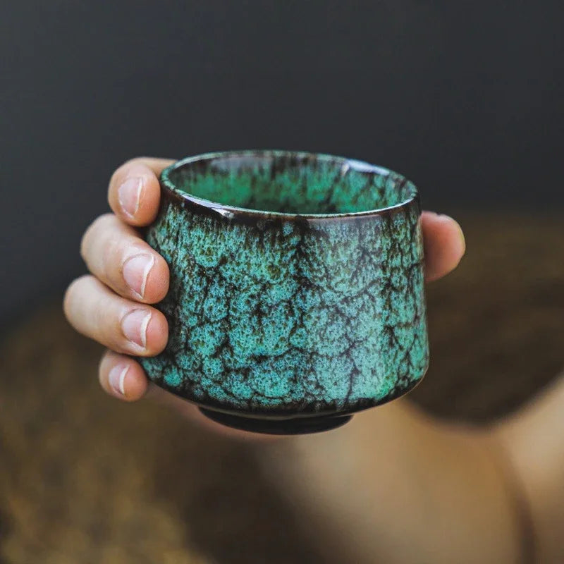 Small ceramic coffee cup, office and home latte art cup, personal hand warmer water cup Peaceful Pleasures Health and Wellness