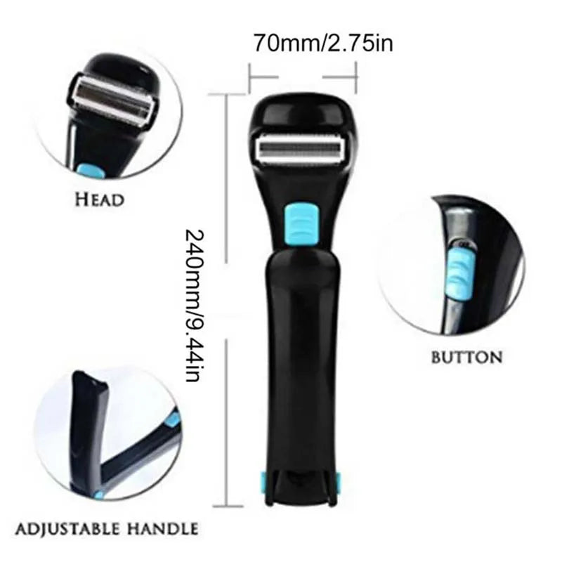 2026 Portable Back Shaver for Men Body Razor Hair Trimmer Foldable Long Handle Groomer Hair Removal Peaceful Pleasures Health and Wellness