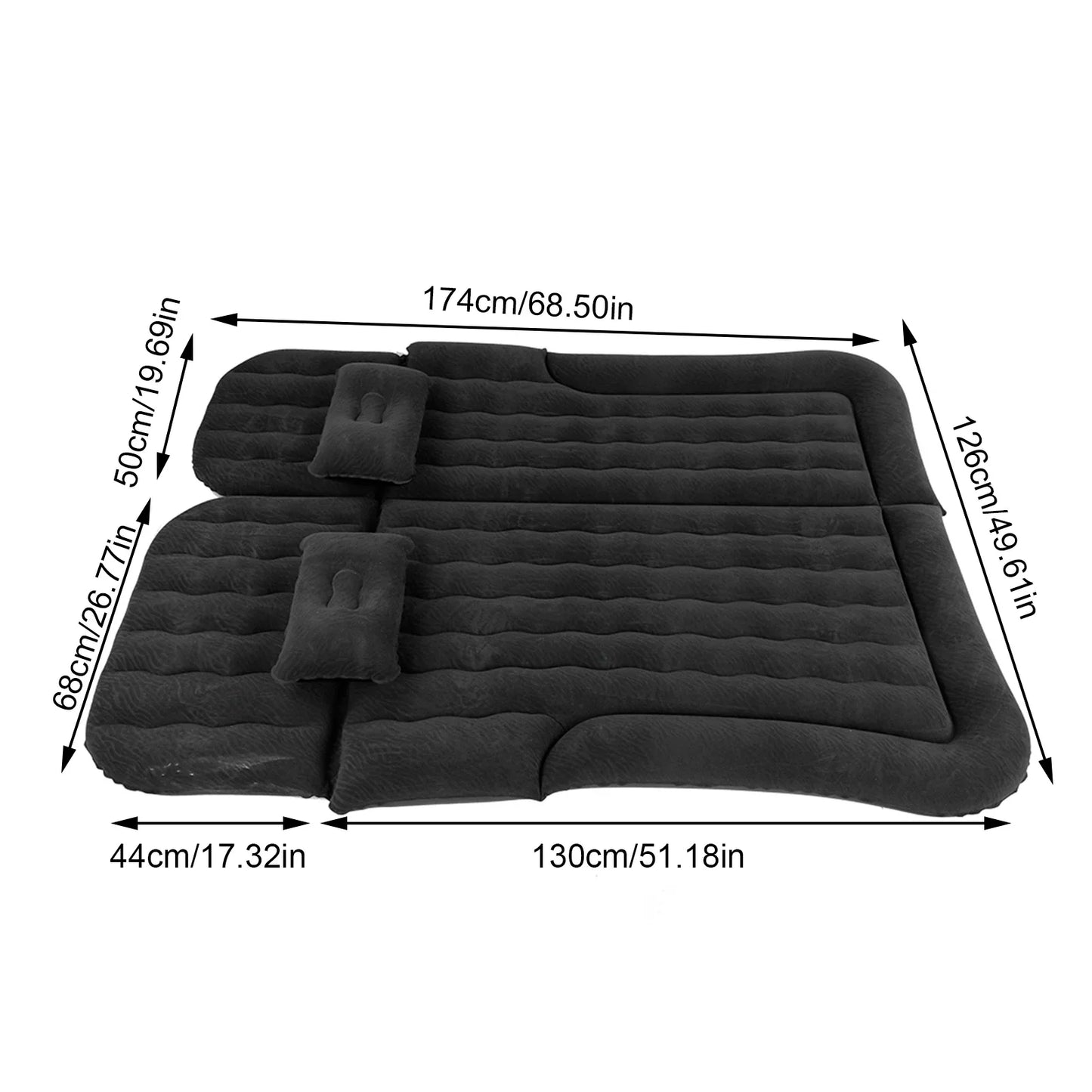 2 1 Multifunction Inflatable Travel Mattress PVC Flocking Soft