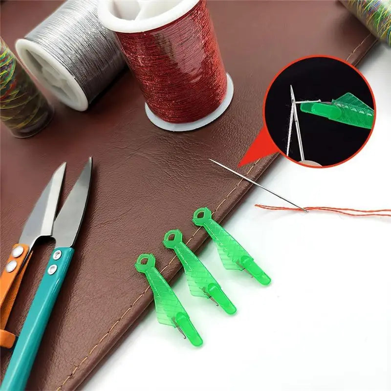 A36T-200Pcs Fish Mouth Sewing Machine Needle Threader, Quick Sewing Machine Loop Fish Type Needle Threaders(Large + Small) Peaceful Pleasures Health and Wellness