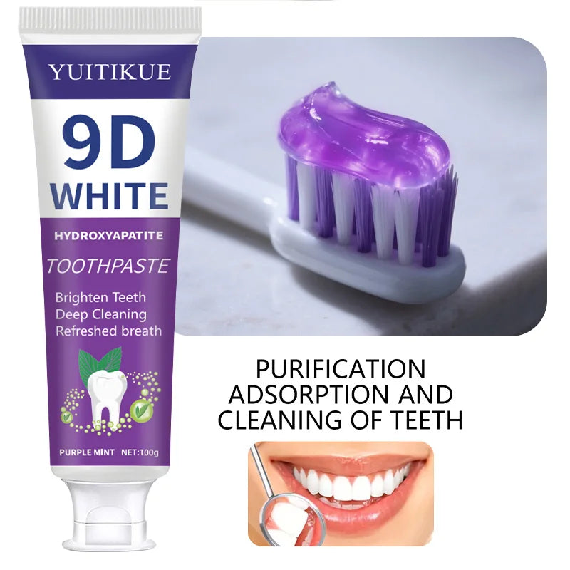 Purple Whitening Toothpaste | Stain Removal & Fresh Breath 100g Whitening Toothpaste Peaceful Pleasures Health and Wellness