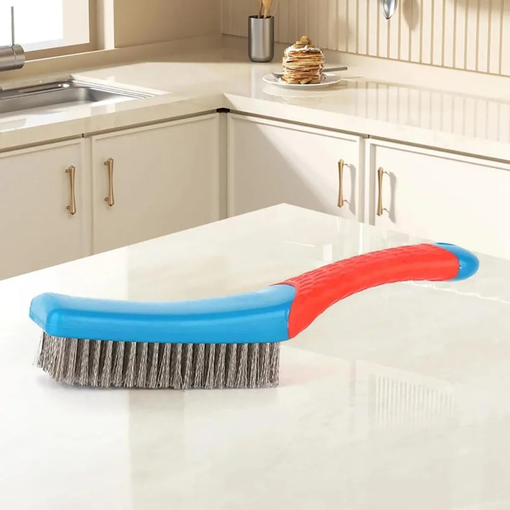 Stainless Steel Wire Brush Silicone Handle | Rust & Paint Removal