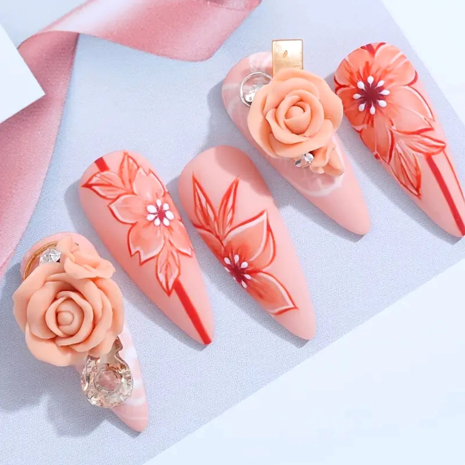 Nail Art Accessories Carving Gel Supplies 3D 4D Model Carved MudPlasticine UV Gel DIY Nails Painting Removable 3D Embossment Gel Peaceful Pleasures Health and Wellness