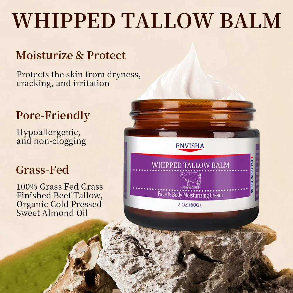 Whipped Tallow Balm Face Cream – Collagen & Hyaluronic Acid Peaceful Pleasures Health and Wellness