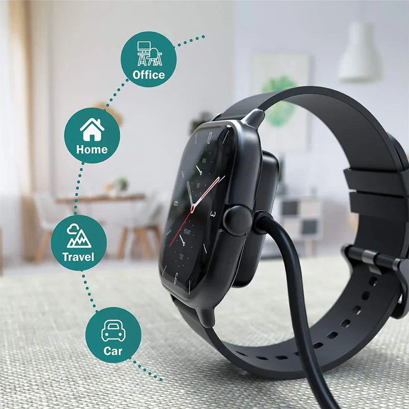 Magnetic Charger for Amazfit Smartwatches - Charging Cable Compatible with Bip 3/3 Pro, Bip U Pro, GTS 2/2 Mini/2e/4 Mini, GTR 2 Peaceful Pleasures Health and Wellness