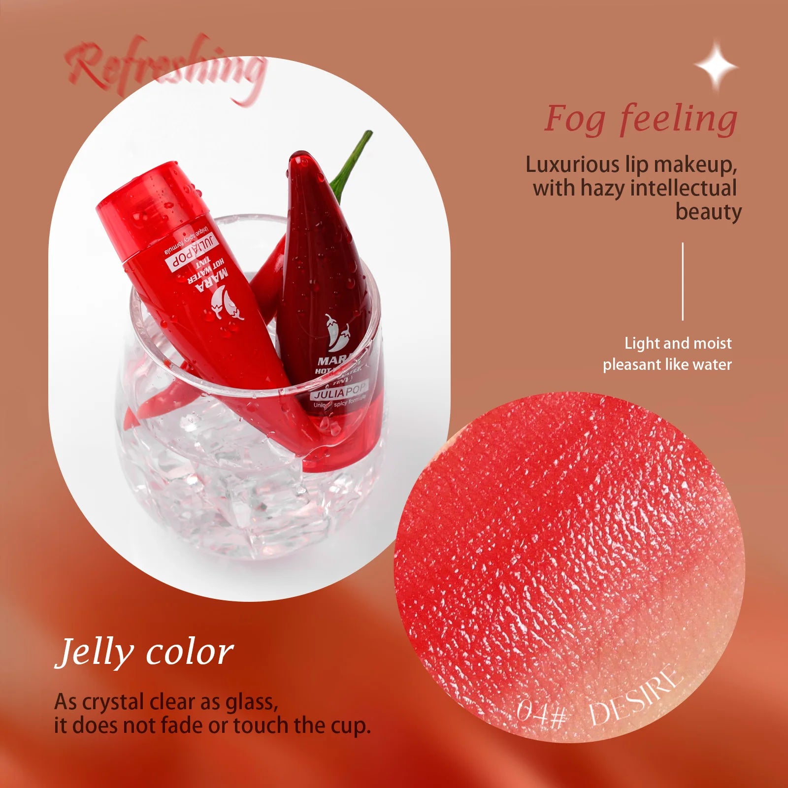 Pepper lip dye solution, with lasting makeup effect and rich color, contains peppermint oil and pepper extract, 5ml/0.17fl.oz Peaceful Pleasures Health and Wellness