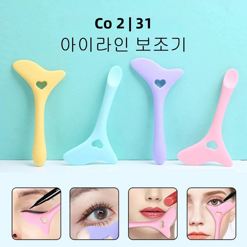 Silicone Nose Shadow Contour Auxiliary Card Eyebrow Moon Shape Baffle Eyeliner Stencil Reusable Makeup Beauty Tool Cosmetic Rule Peaceful Pleasures Health and Wellness