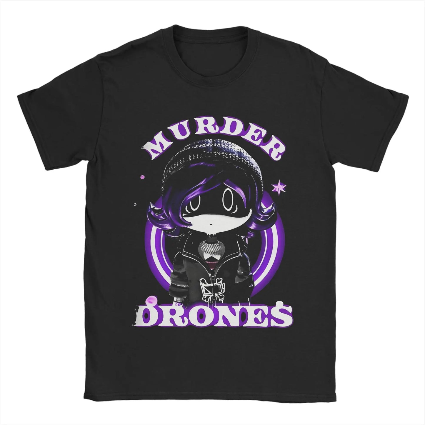 Murder Drones Men T Shirt Vintage Tee Shirt Short Sleeve Round Collar T-Shirt Pure Cotton Printing Tops Peaceful Pleasures Health and Wellness