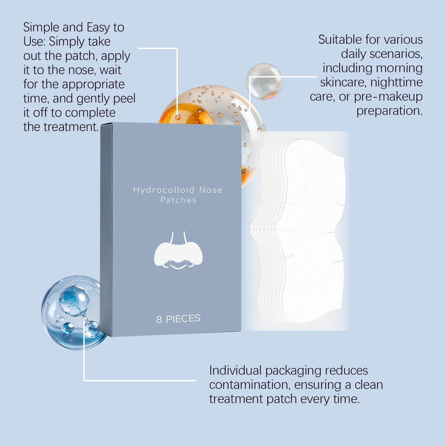 Nicotinamide Nose Patches Clean Excess Oil Unclog Pores Remove Blackheads Smooth Rough Skin Hyaluronic Acid Pore Cleansing Patch Peaceful Pleasures Health and Wellness