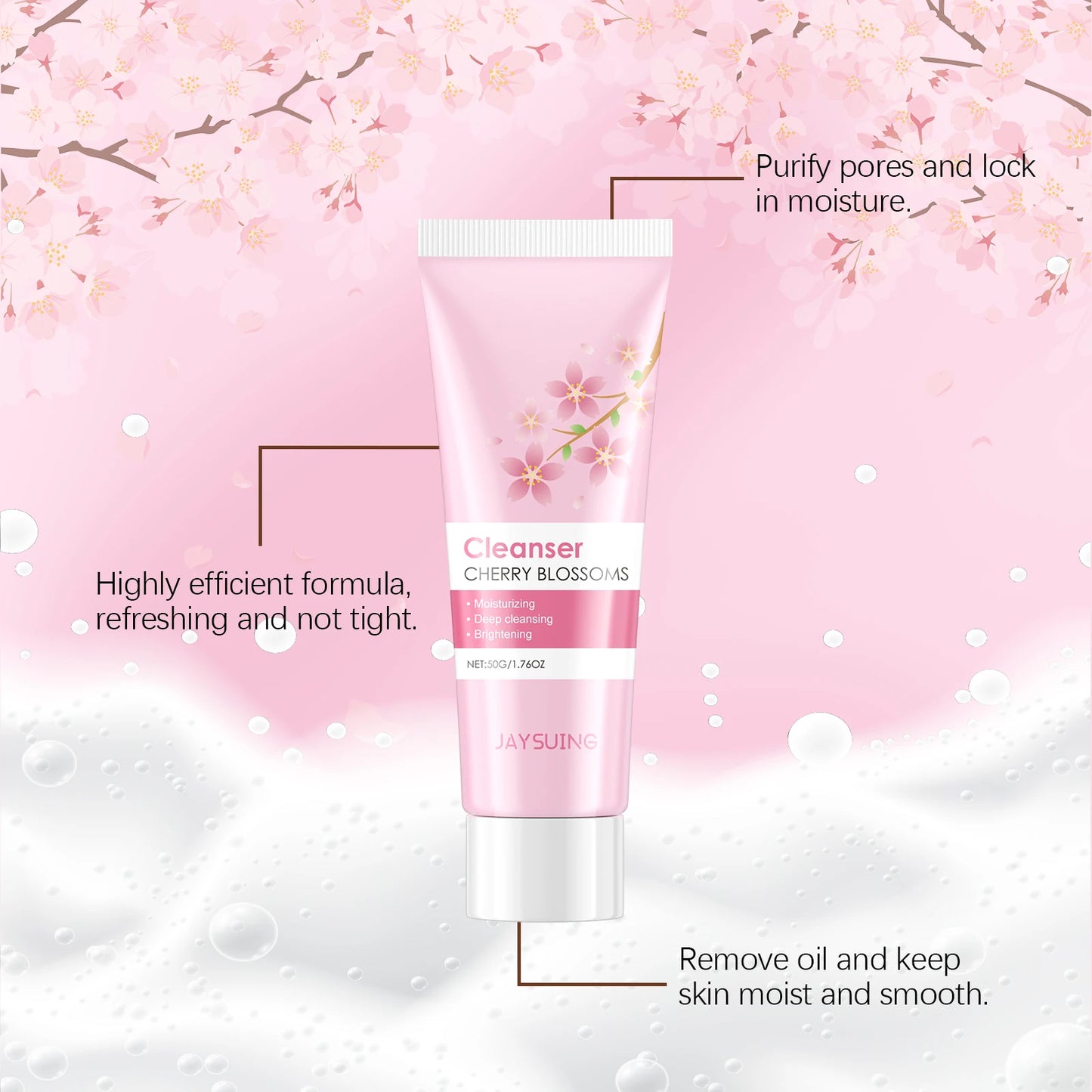 Cherry Blossom Facial Cleanser – Oil Control & Hydrating