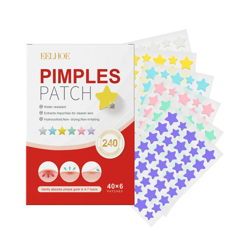 New Pimple Patch Acne Invisible Acne Removal Skin Care Stickers Concealer Face Spot Beauty Makeup Tools Peaceful Pleasures Health and Wellness 240pcs Star