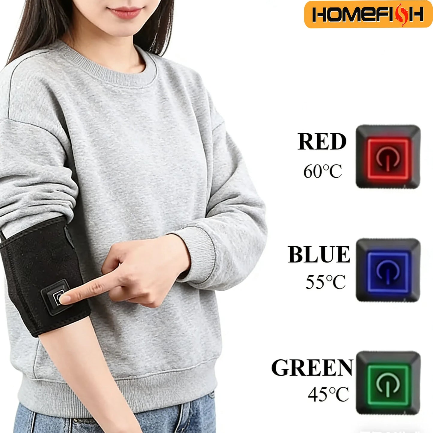 1PC Electric Heated Massage Knee Support - 3-Temperature Control, Universal Elbow & Shoulder Warm Wrap Peaceful Pleasures Health and Wellness