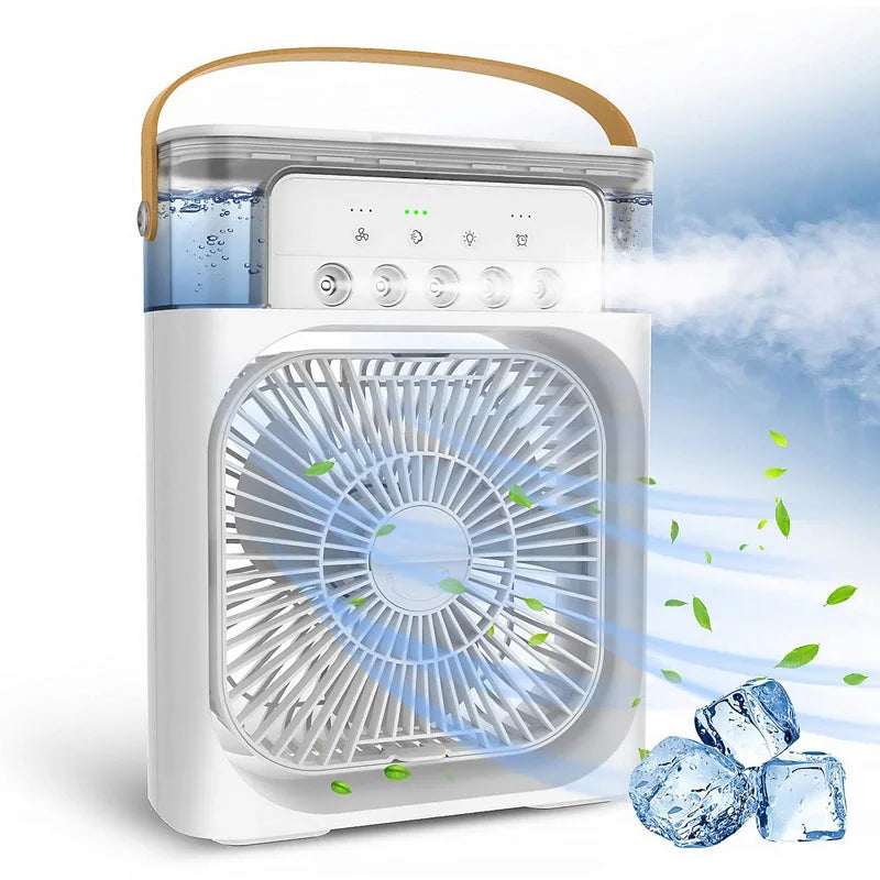 High quality Household Cooling Fan USB Rechargeable Head Adjustable Air Cooling Fan Water Cooled Air Conditioning Peaceful Pleasures Health and Wellness