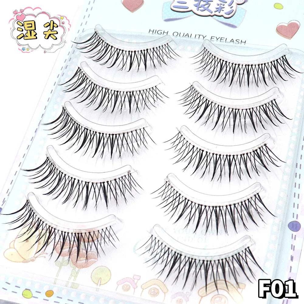 Korean U-shaped False Eyelashes Ins Zhang Yuanying False Eyelashes Natural Wispy Soft V Shaped Lash Extension Comic Eye Makeup Peaceful Pleasures Health and Wellness style 9