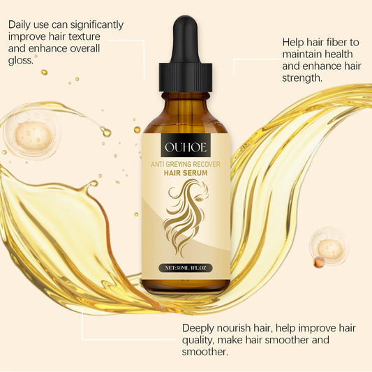 Ouhoe Darkening Hair Oil – Blacken & Repair Grey Hair 30ml Hair Darkening Oil Peaceful Pleasures Health and Wellness