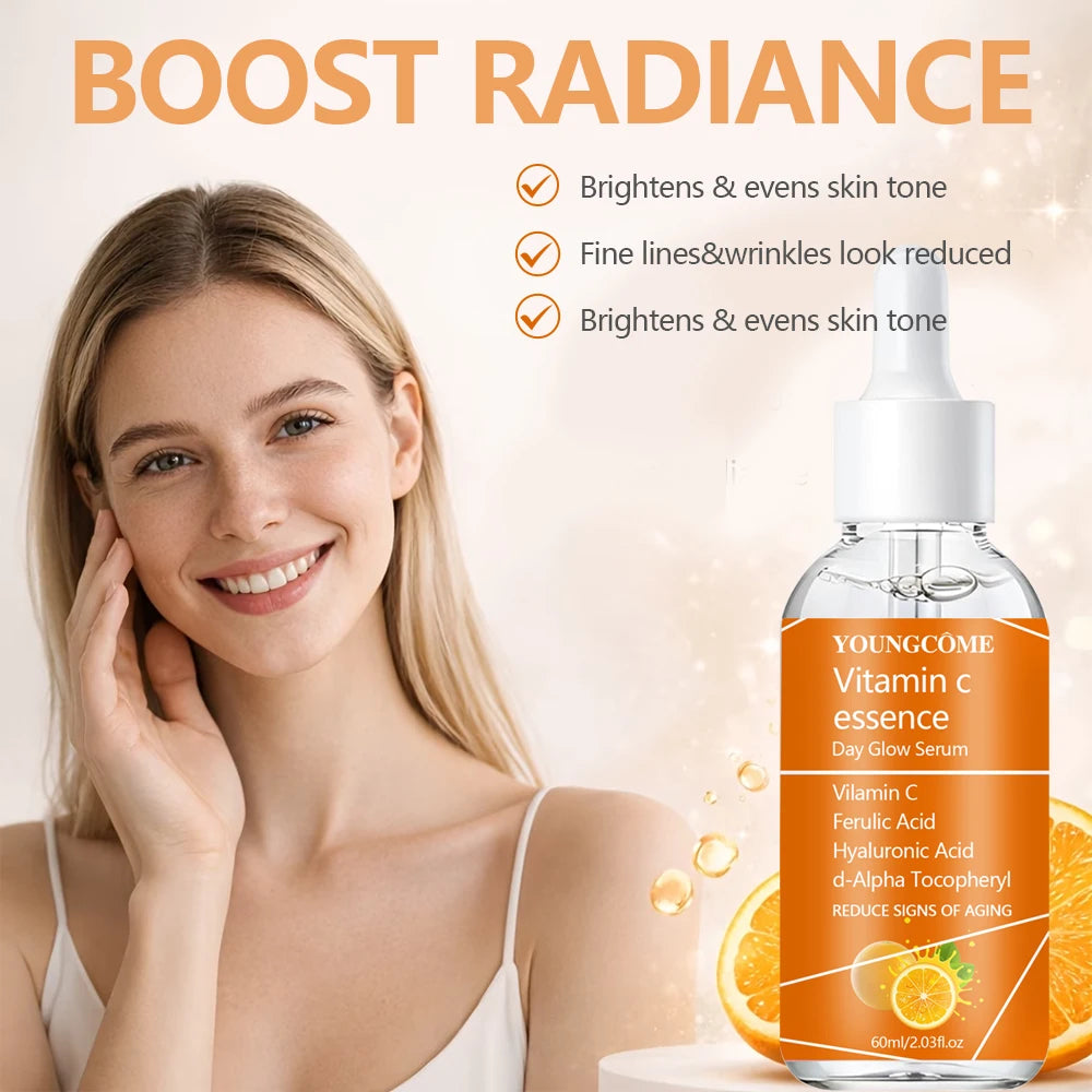 YOUNGCOME Vitamin C Brightening Serum - Vitamin C with Ferulic Acid, Hyaluronic Acid & Collagen for Anti-aging skincare Peaceful Pleasures Health and Wellness