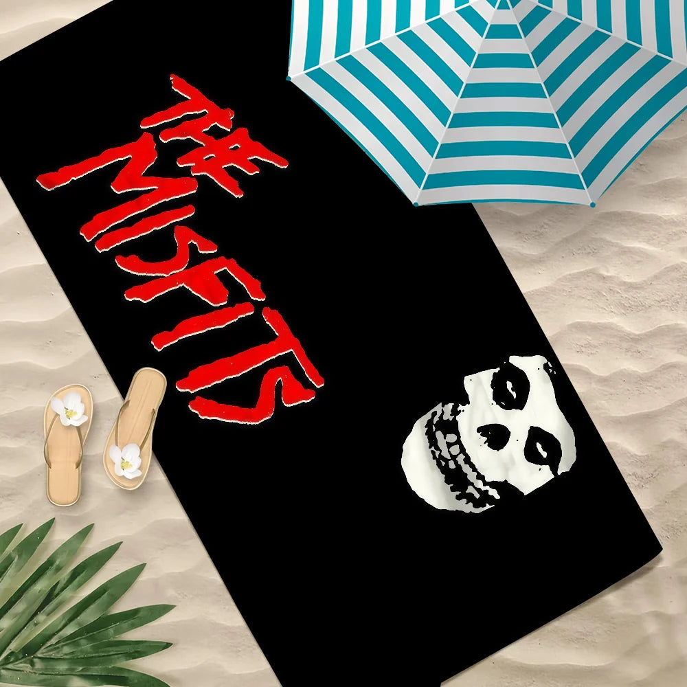 Misfits Rock Band Quick-Dry Beach Towel | Gym, Travel & Pool