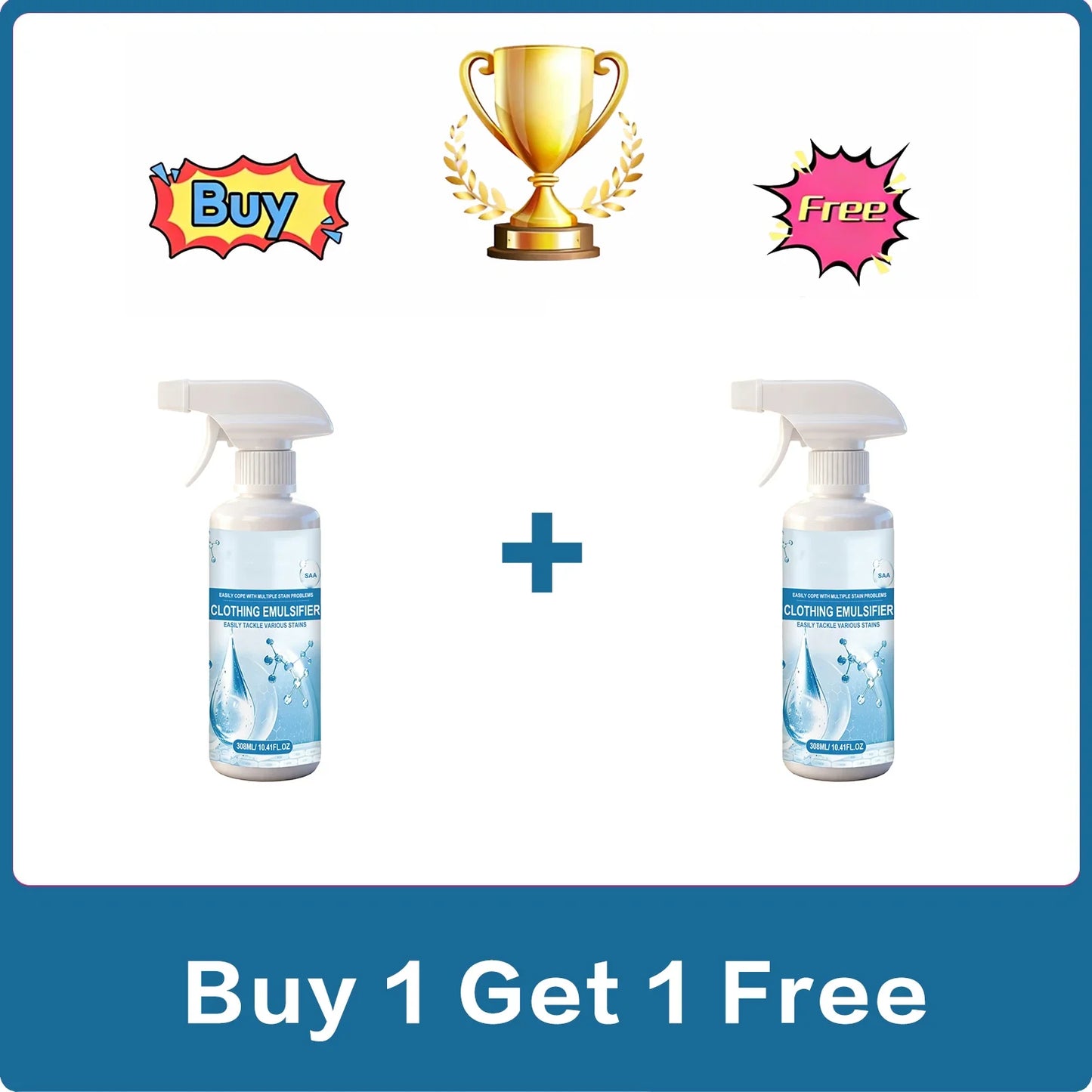 Clothes Stain Remover Spray 308ml – Fabric-Safe Laundry Cleaner