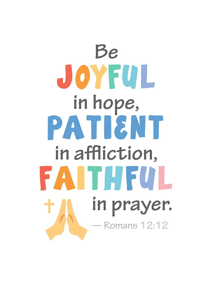 Kids Bible Verse Scripture Posters Prints Canvas Painting Christian Education Wall Art Picture Church Sunday School Home Decor Peaceful Pleasures Health and Wellness DM84-4 50x70cm Unframed