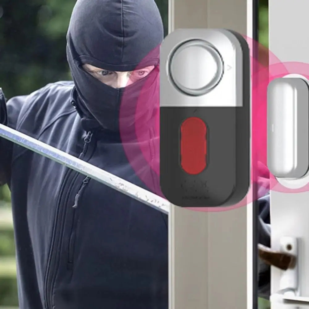 Magnetic Sensor Burglar Alarm Battery Powered High Decibel Detector Door Magnetic System Plastic Wireless Window Sensor Peaceful Pleasures Health and Wellness