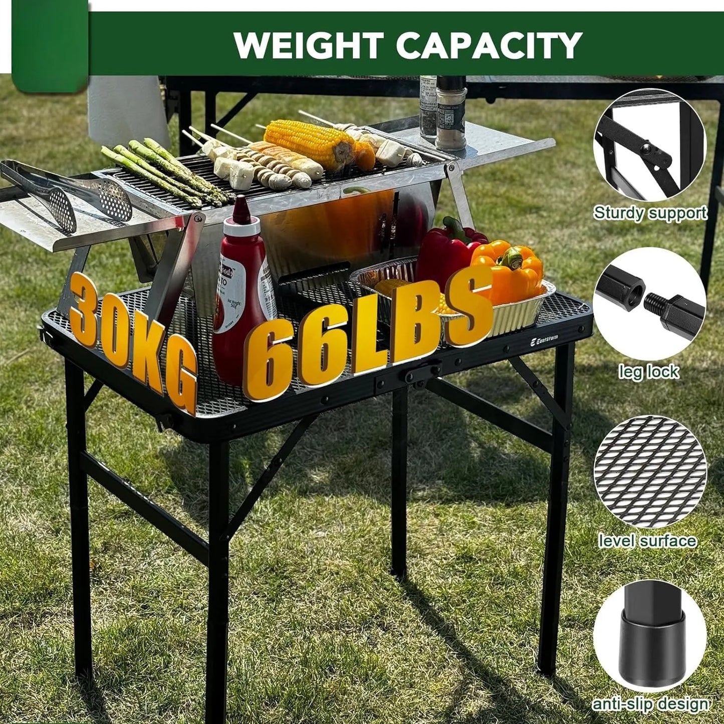Aluminum Alloy Folding Camping Table | Height Adjustable Portable