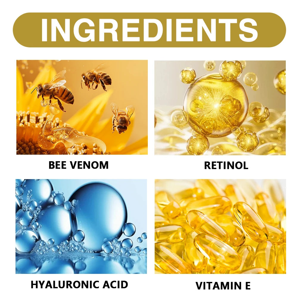 Bee Venom Face & Neck Cream Moisturiser Facial Anti Aging Smooth Skin Repair Fade Fine Line Wrinkle Remover Face Cream Peaceful Pleasures Health and Wellness