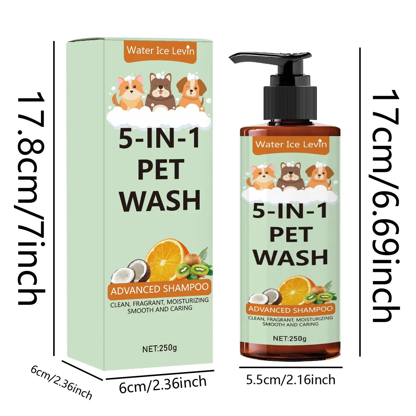 5-in-1 Coconut Pet Shampoo & Conditioner for Cats & Dogs