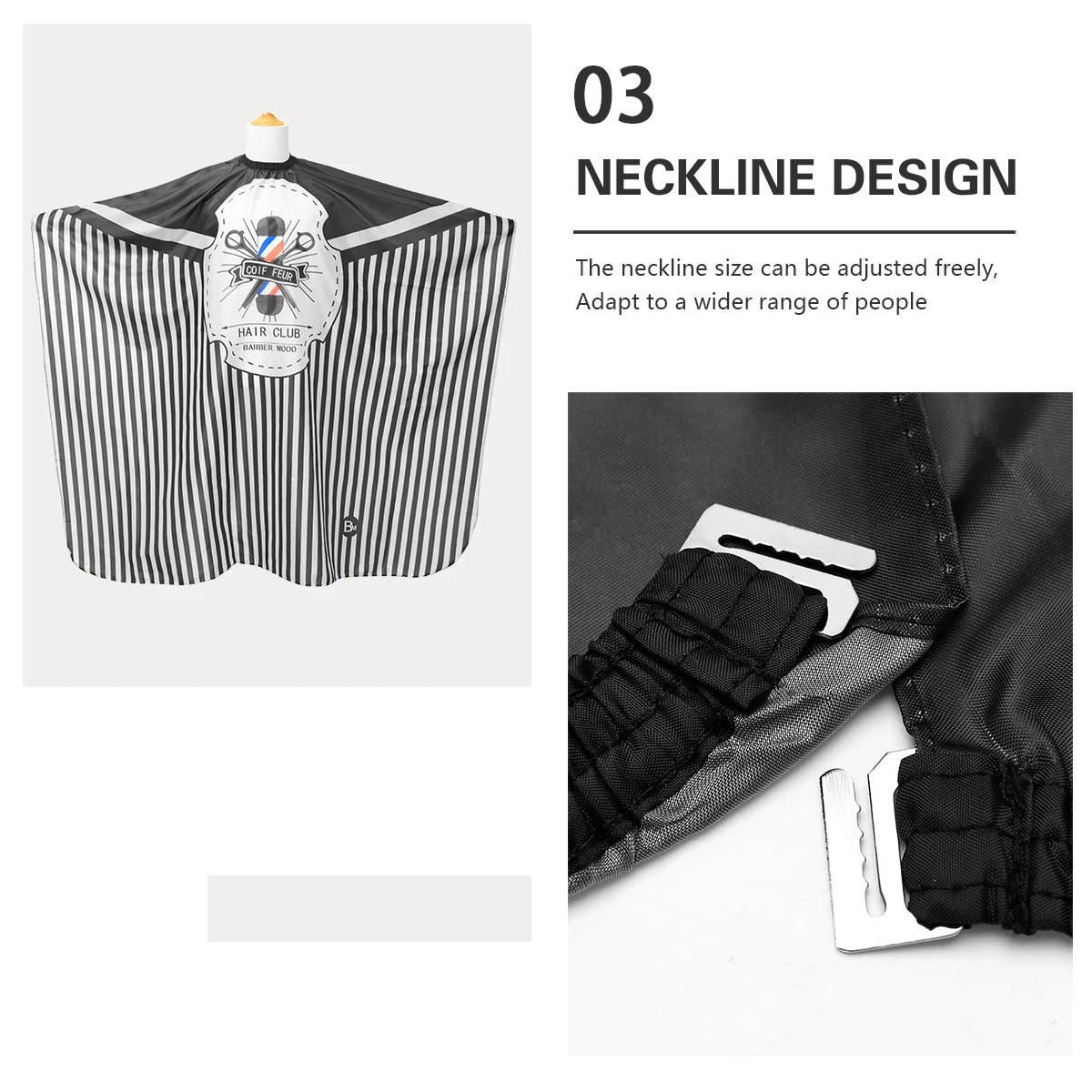 Barbertop Haircut Cloth Salon Waterproof Barber White Cape Hairdresser Apron Hair Cut Hairdress Gown Hairdressing Coat Peaceful Pleasures Health and Wellness
